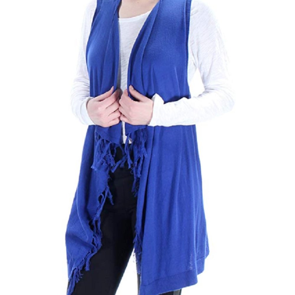 G.H. Bass & Co. Women's Soft Cotton Blend Vest in Royal Blue, Size , $79